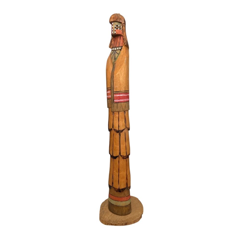 Hand Carved and Painted Southwest Native American Totem Figure - Picture 2 of 10